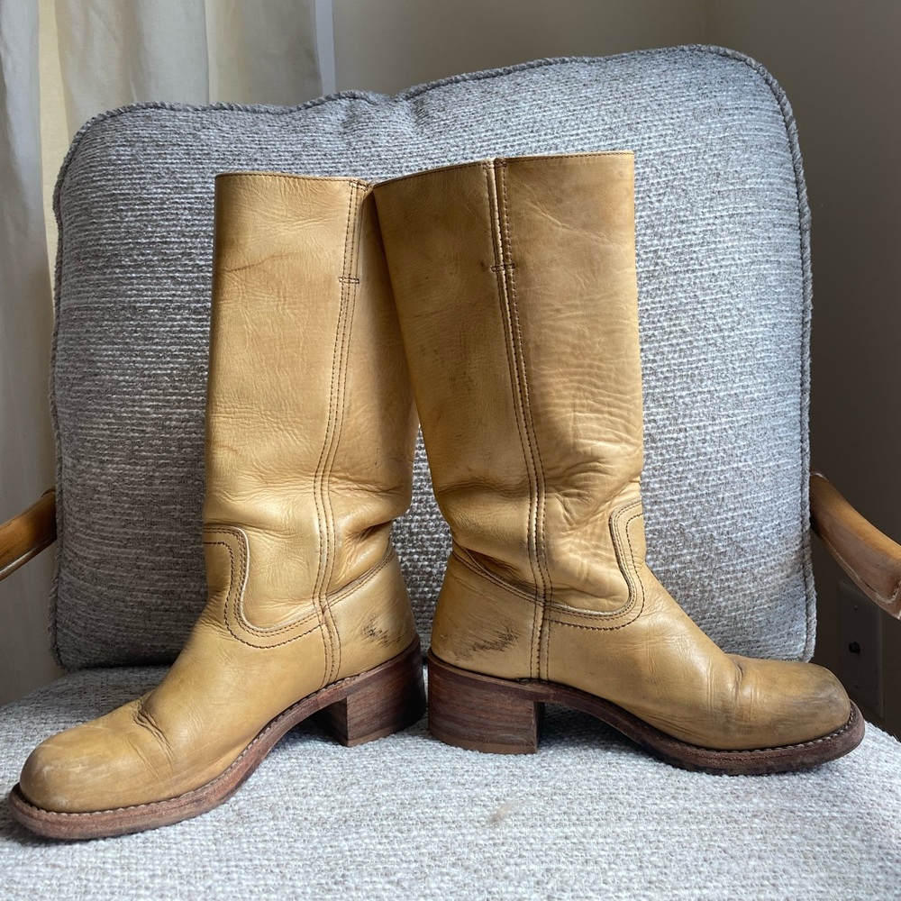 Frye Campus boots Banana color